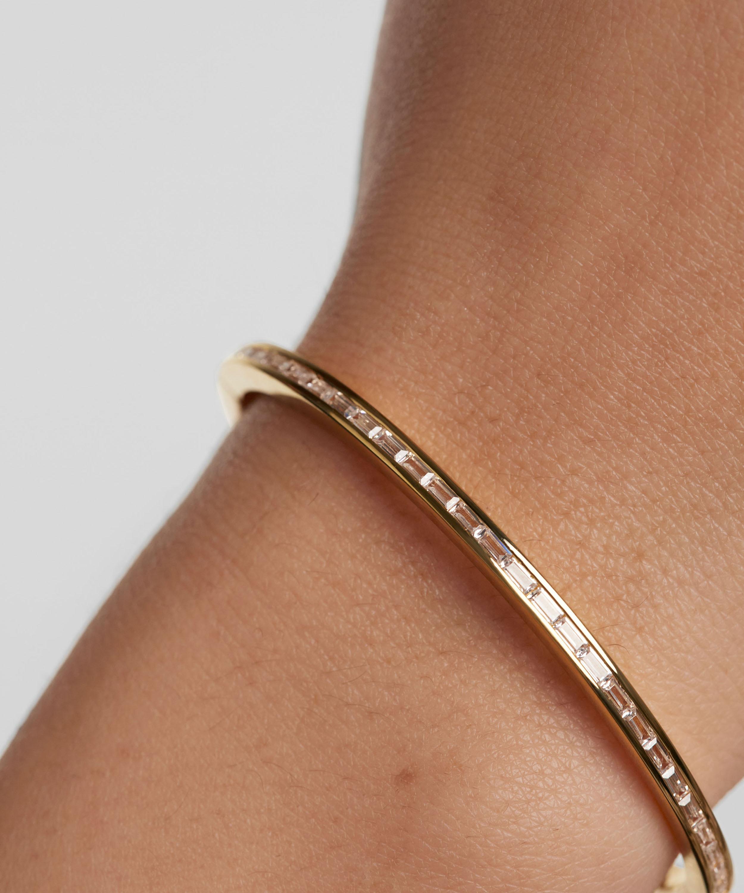 PDPAOLA - 18ct Gold-Plated Viena Bangle Bracelet image number 2