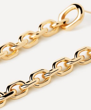 PDPAOLA - 18ct Gold-Plated Vesta Chain Drop Earrings image number 3