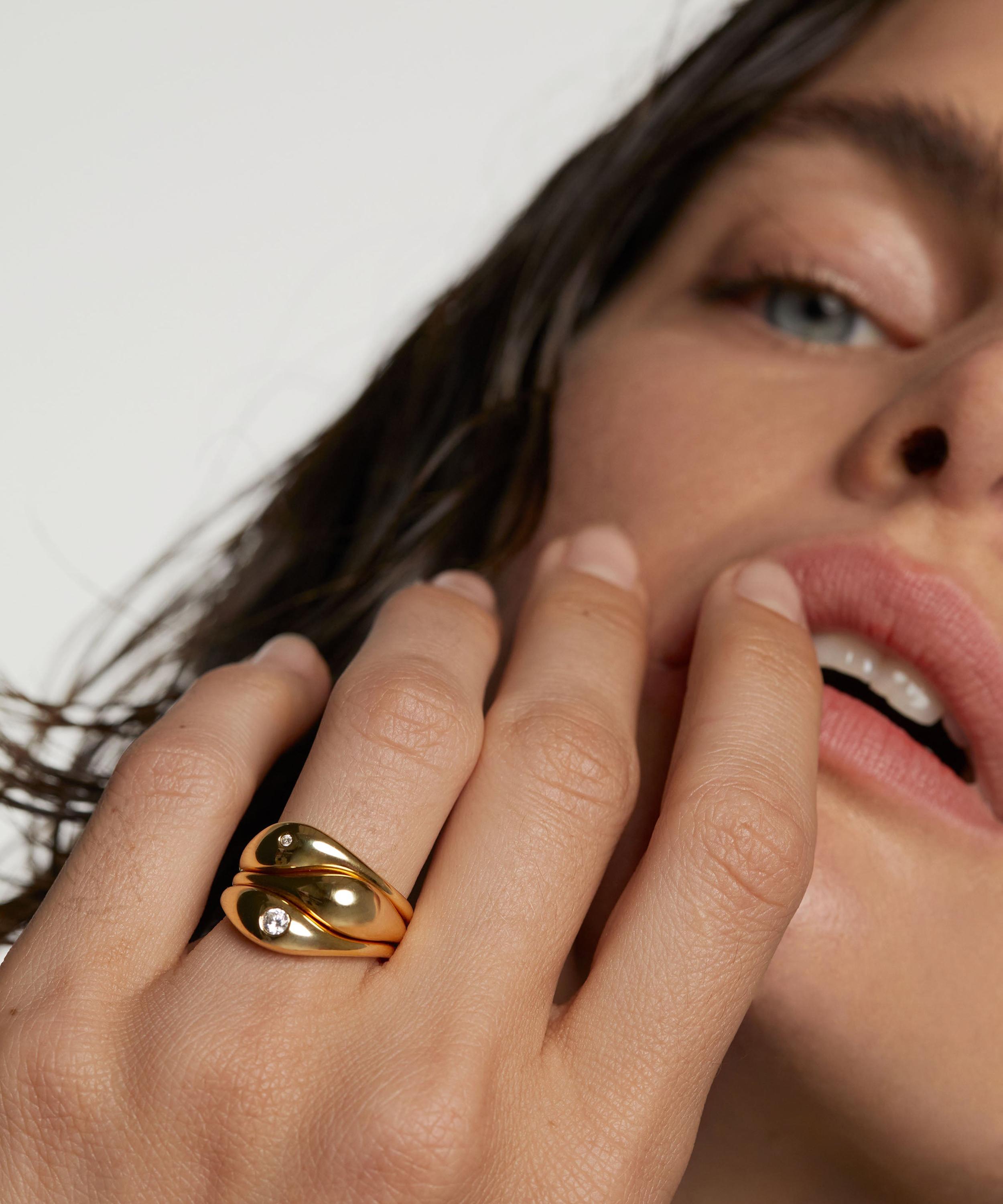 PDPAOLA - 18ct Gold-Plated Sugar Ring Set image number 2