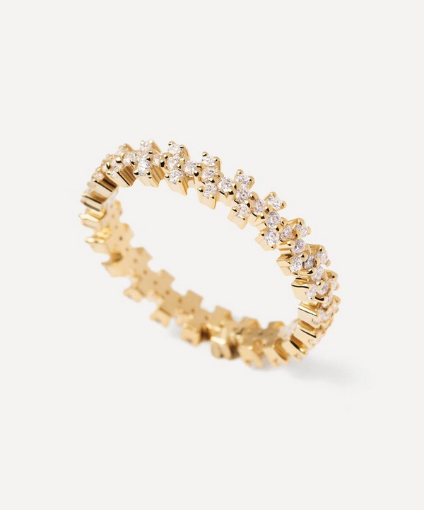 PDPAOLA - 18ct Gold-Plated Crown Eternity Ring