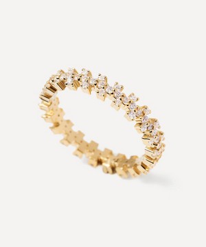 PDPAOLA - 18ct Gold-Plated Crown Eternity Ring image number 0