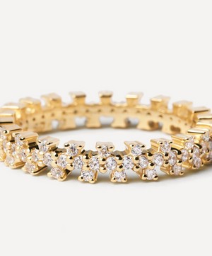 PDPAOLA - 18ct Gold-Plated Crown Eternity Ring image number 3