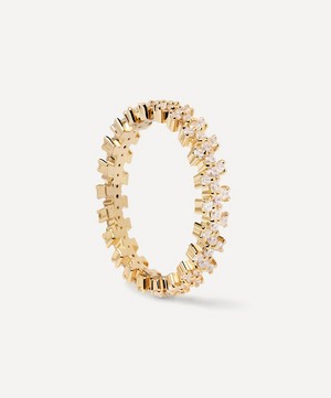 PDPAOLA - 18ct Gold-Plated Crown Eternity Ring image number 4