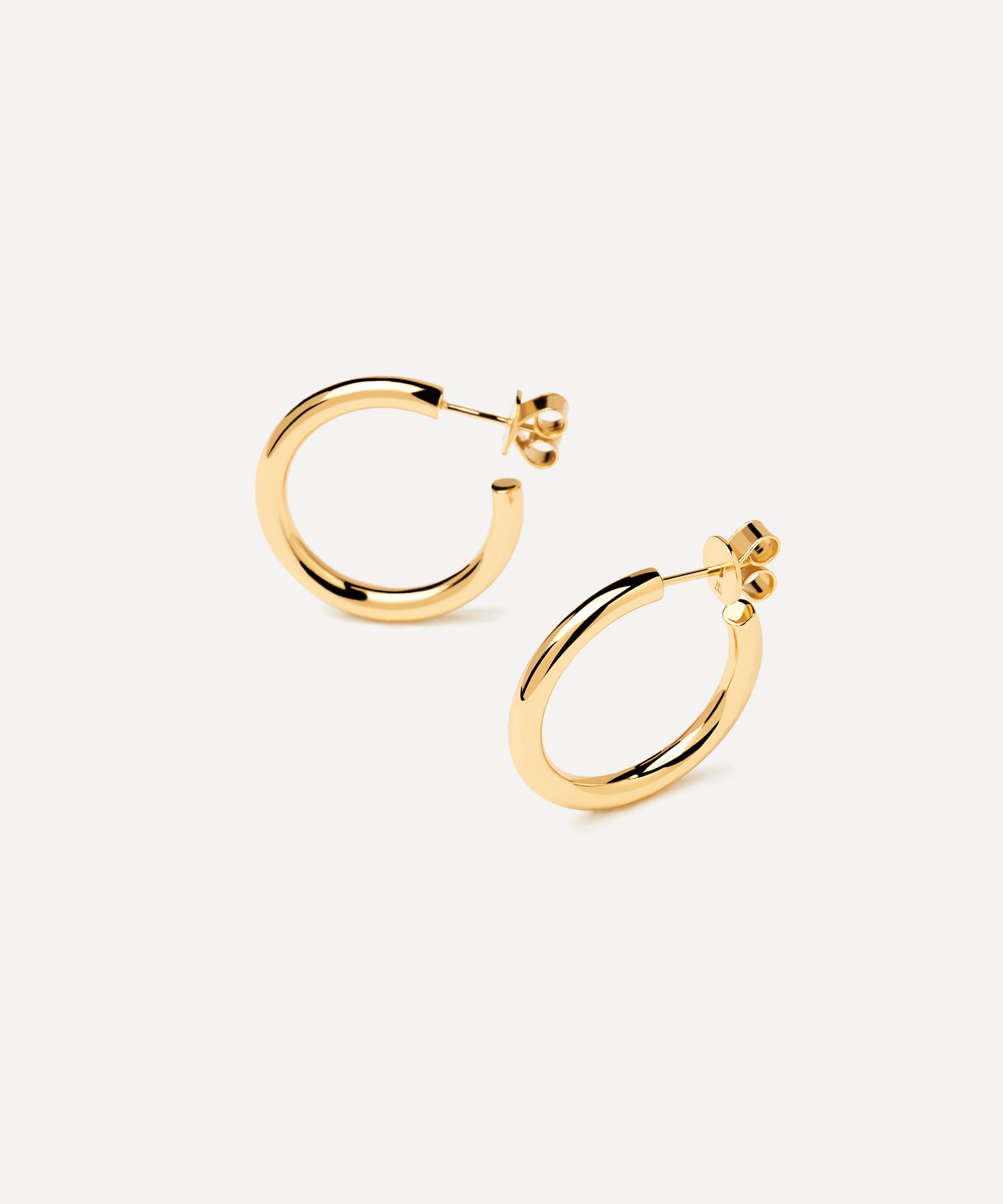 PDPAOLA - 18ct Gold-Plated Supreme Cloud Hoop Earrings image number 0