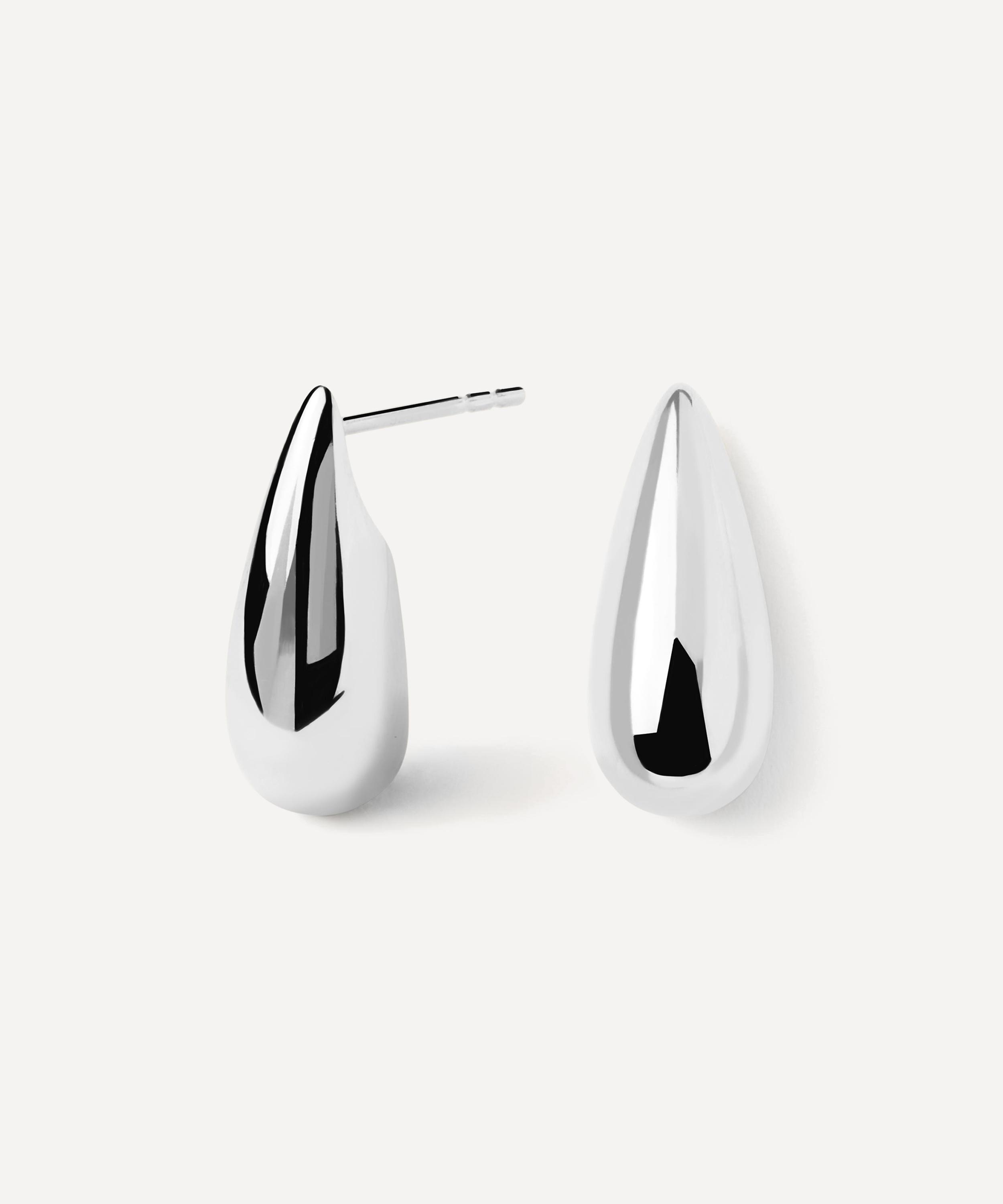 PDPAOLA - Sterling Silver Large Sugar Drop Earrings image number 4