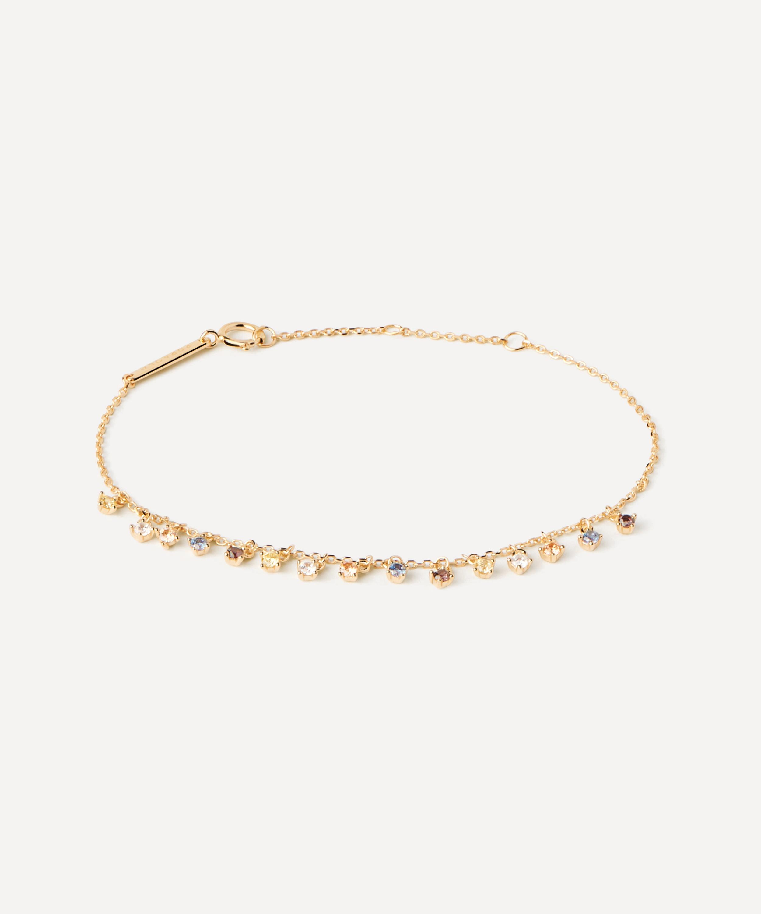 PDPAOLA - 18ct Gold-Plated Willow Gemstone Bracelet image number 0