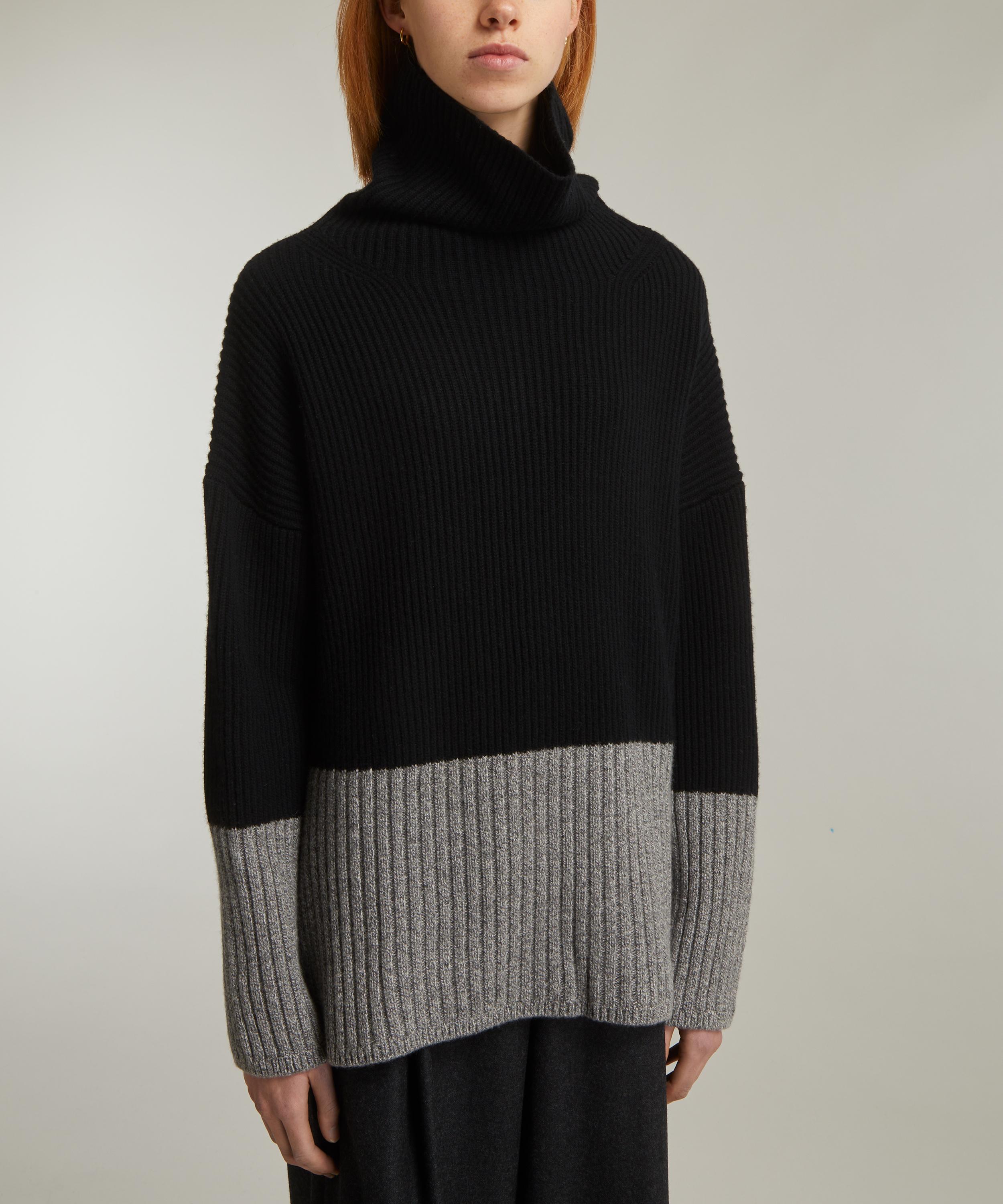 Joseph - Colour Block High-Neck Jumper image number 2