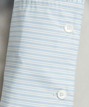 Ami - Cropped Cotton Poplin Striped Shirt image number 4