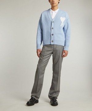 Ami - Off-White Ami de Coeur Wool Cardigan image number 1