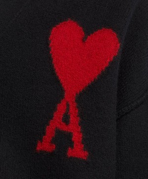 Ami - Red Ami de Coeur Merino Wool Cardigan image number 4