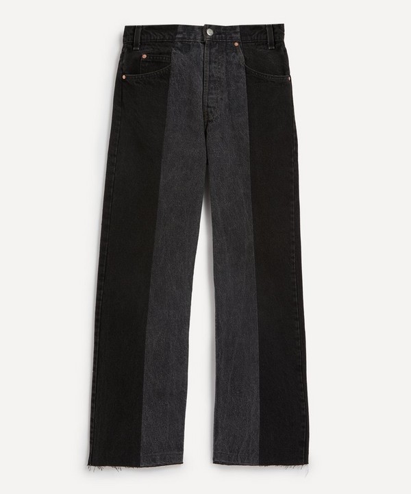 E.L.V. Denim - Contrast Denim Flare Jeans