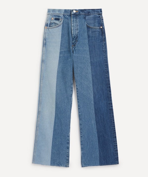 E.L.V. Denim - Contrast Denim Flare Jeans