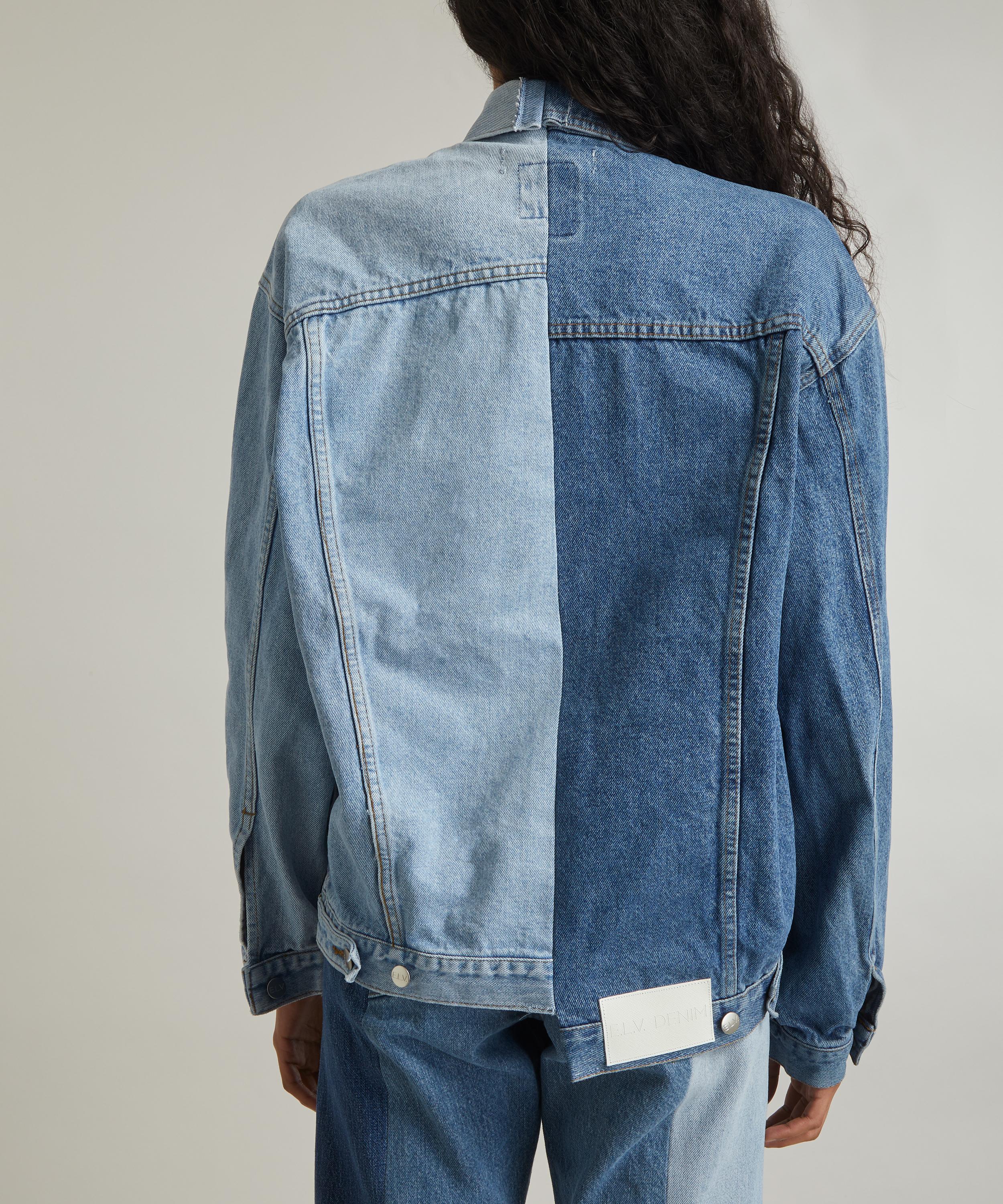 Contrast denim outlet jacket