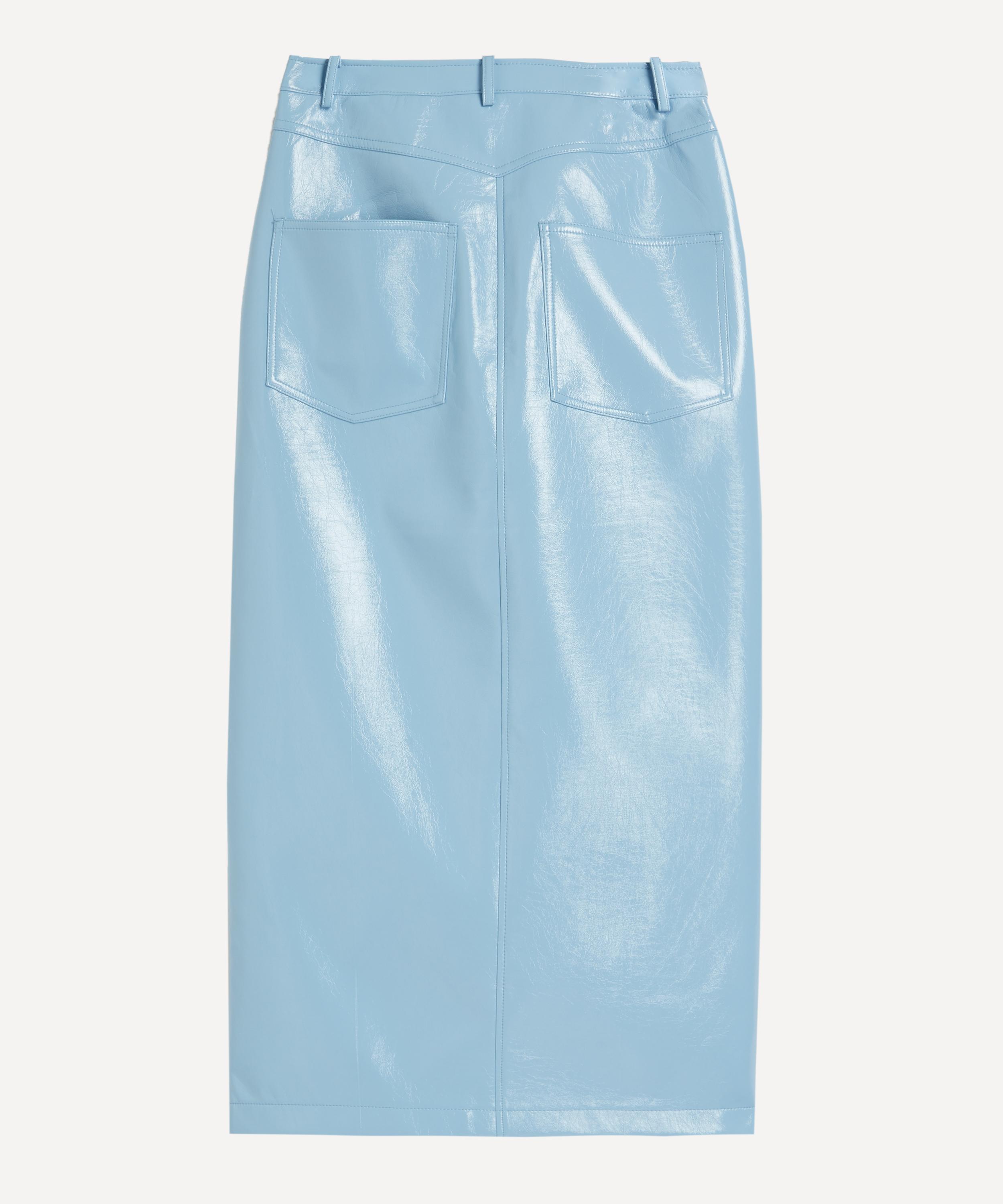 Blue 2025 vinyl skirt