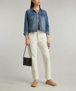 Levi's Red Tab - 501® Crop Straight Leg Cream Jeans image number 1