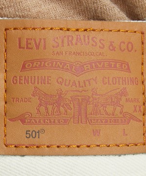 Levi's Red Tab - 501® Crop Straight Leg Cream Jeans image number 4