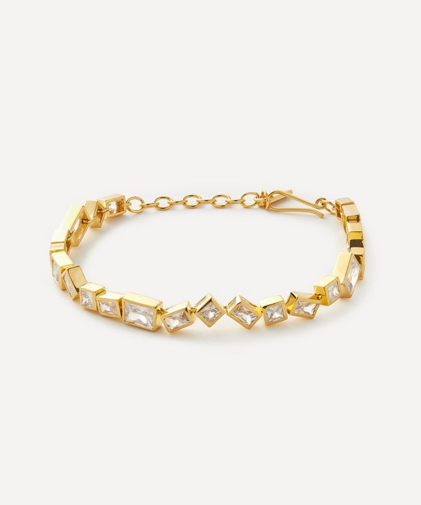 Completedworks - 18ct Gold-Plated Vermeil Silver Cubic Zirconia Bracelet image number null