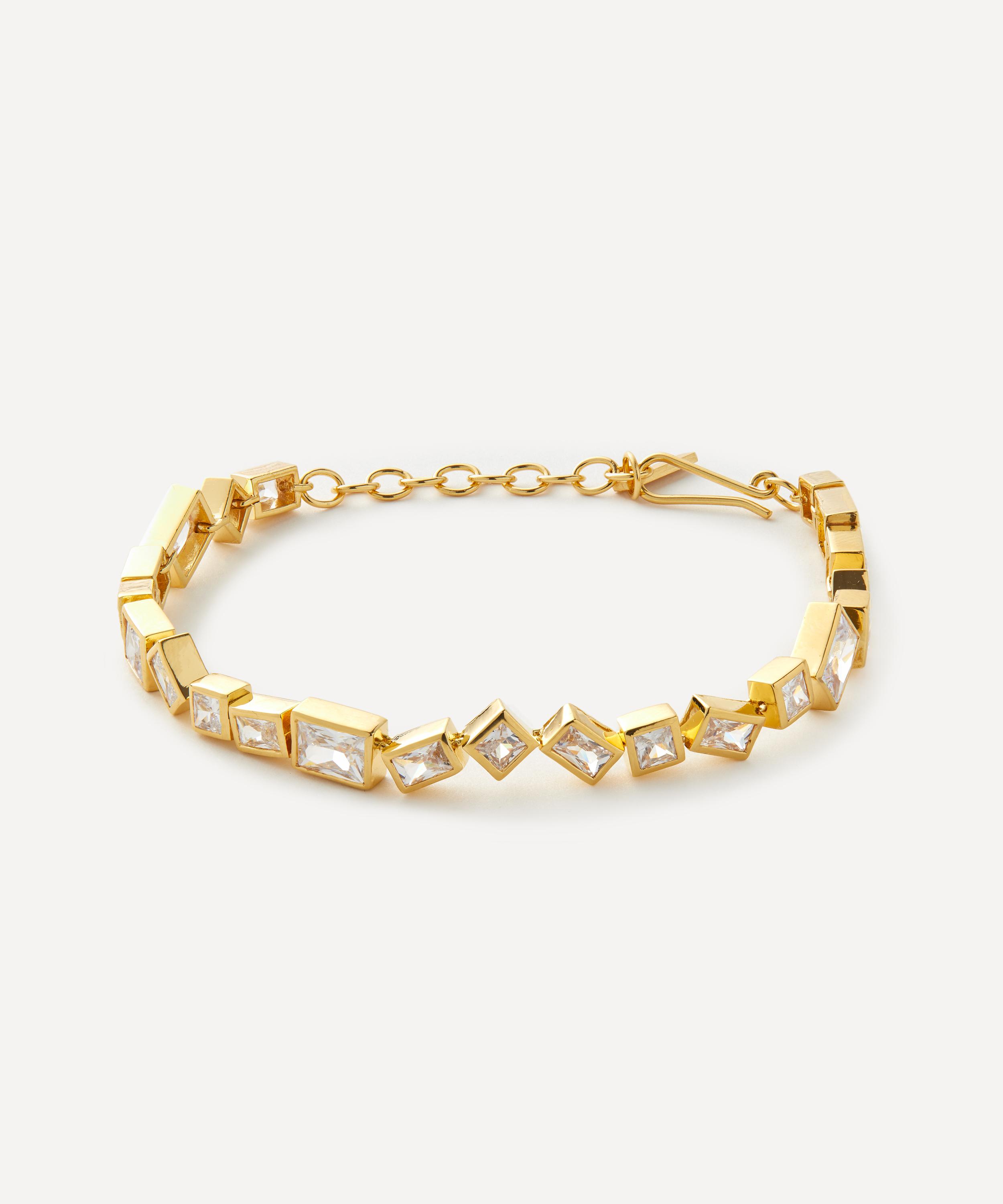 Completedworks - 18ct Gold-Plated Vermeil Silver Cubic Zirconia Bracelet image number 0