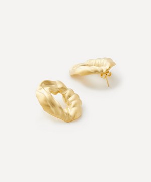 Completedworks - 18ct Gold-Plated Crumpled Stud Earrings image number 1