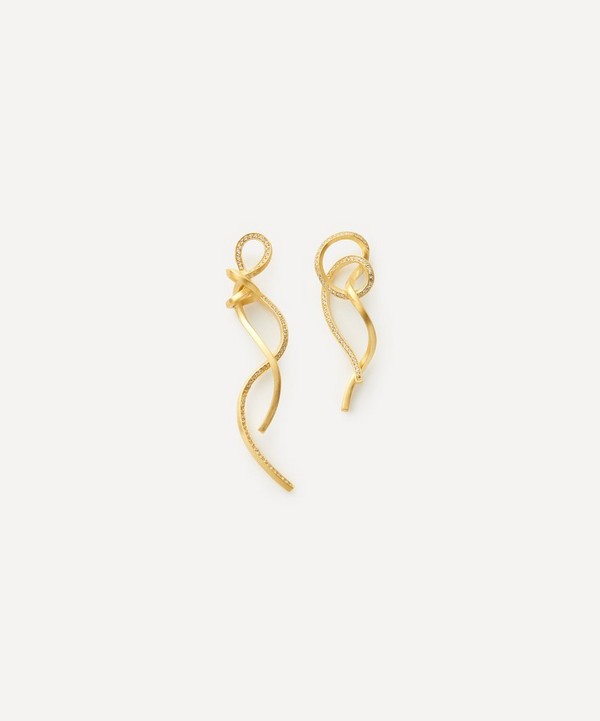 Completedworks - 14ct Gold-Plated Vermeil Silver Thread II Earrings image number null
