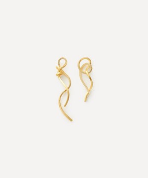 Completedworks - 14ct Gold-Plated Vermeil Silver Thread II Earrings image number 0
