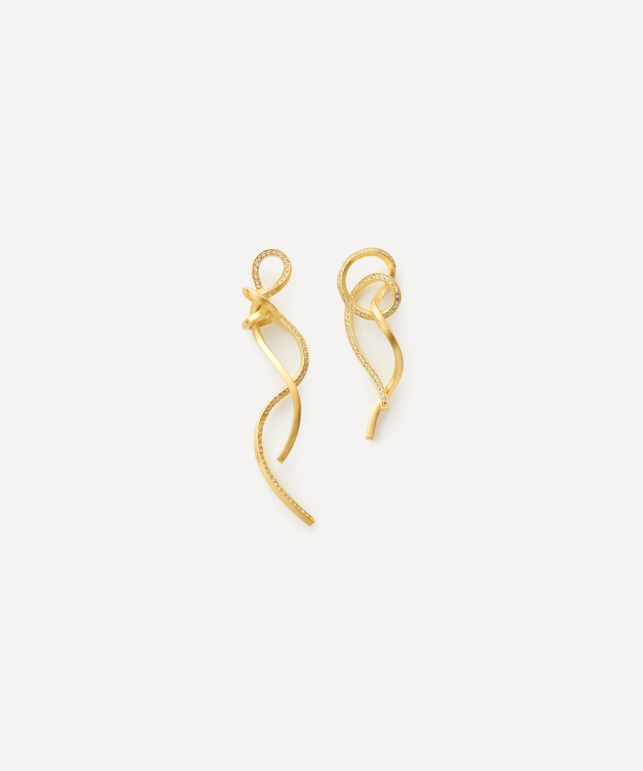 Completedworks - 14ct Gold-Plated Vermeil Silver Thread II Earrings image number 0