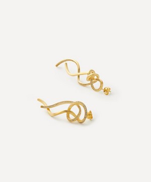 Completedworks - 14ct Gold-Plated Vermeil Silver Thread II Earrings image number 1