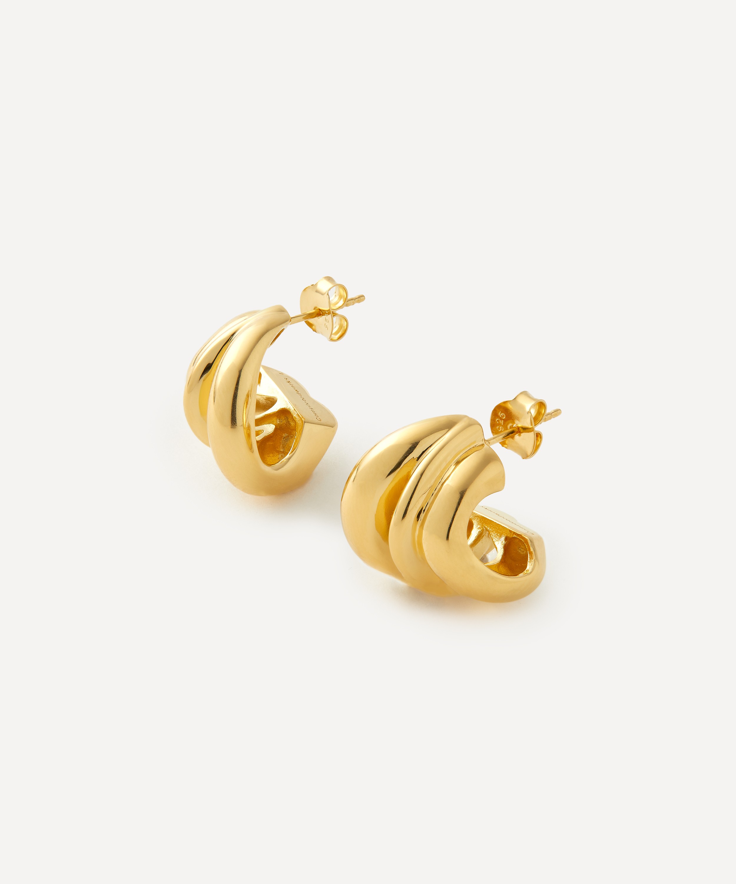 Completedworks - 18ct Gold-Plated Vermeil Silver Stud Earrings