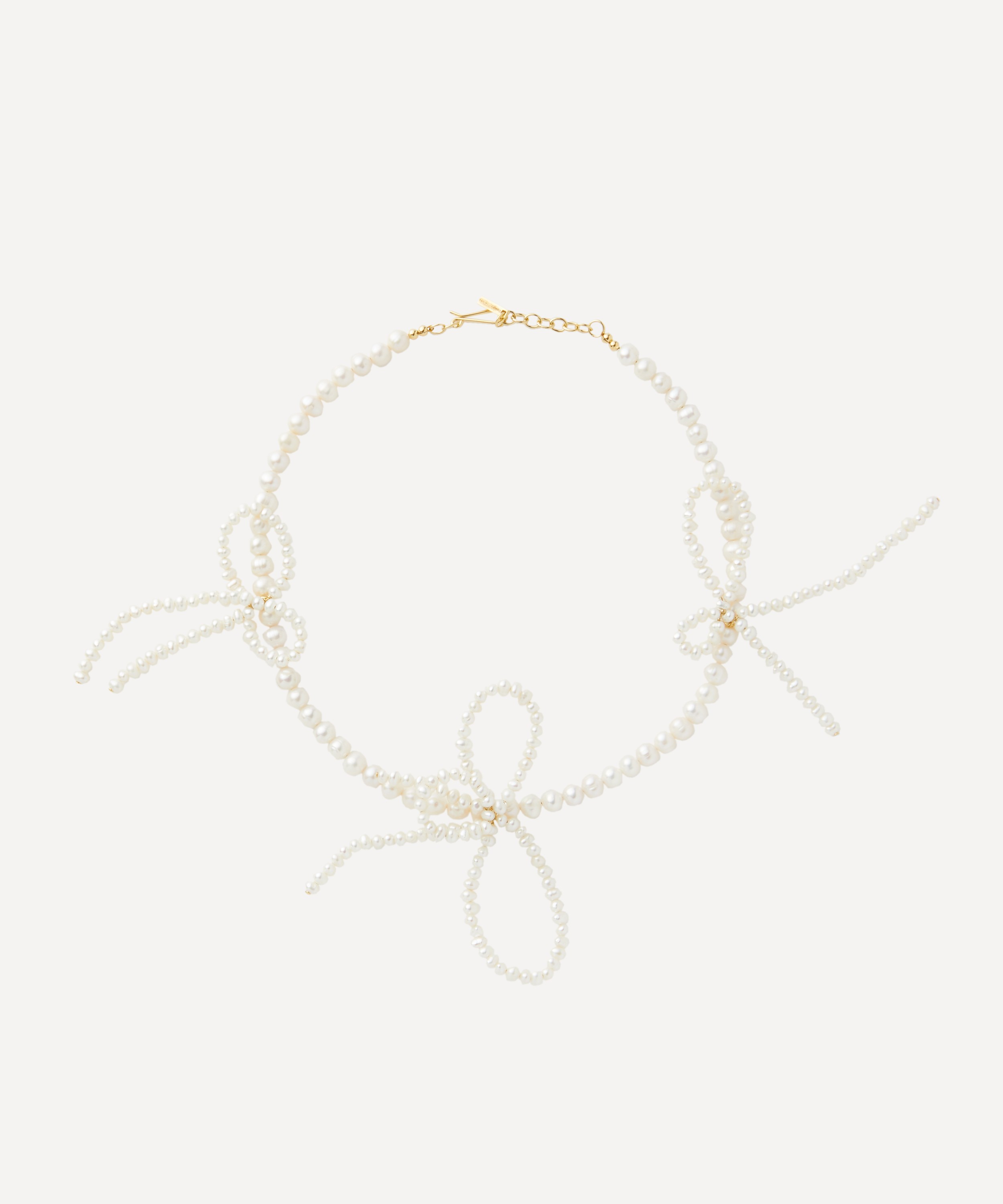 Completedworks - 18ct Gold-Plated Vermeil Silver Pearl Necklace image number 0