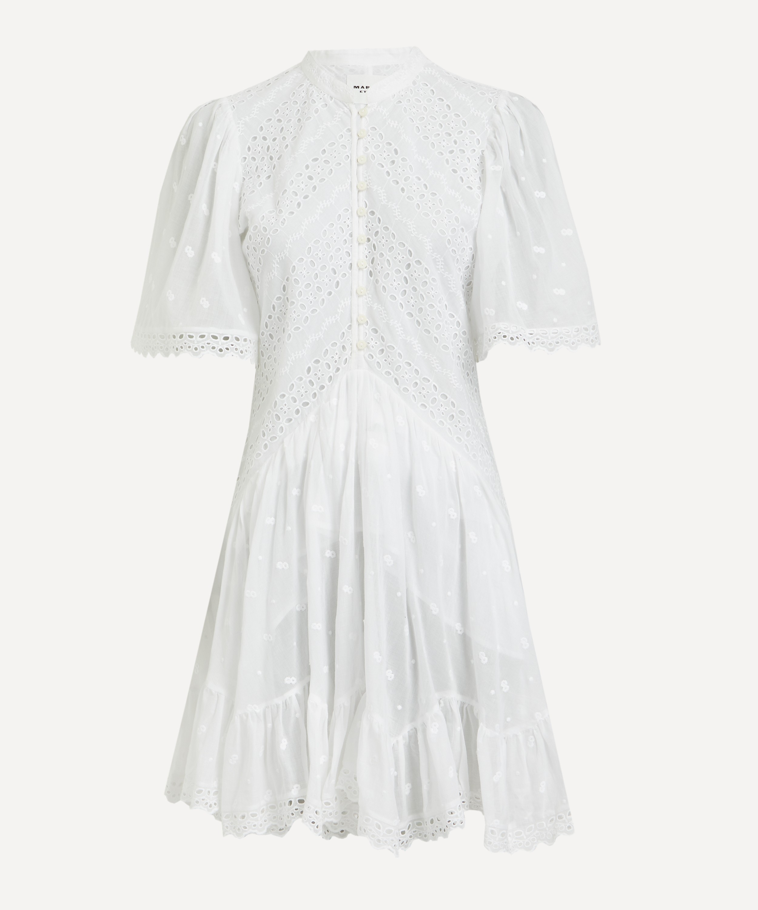 Isabel Marant Étoile - Slaye Broderie Anglaise Cotton Mini-Dress image number 0