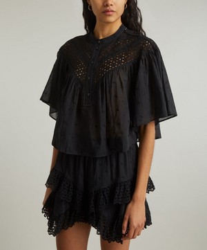 Isabel Marant Etoile - Safi Broderie Anglaise Cotton Top image number 2