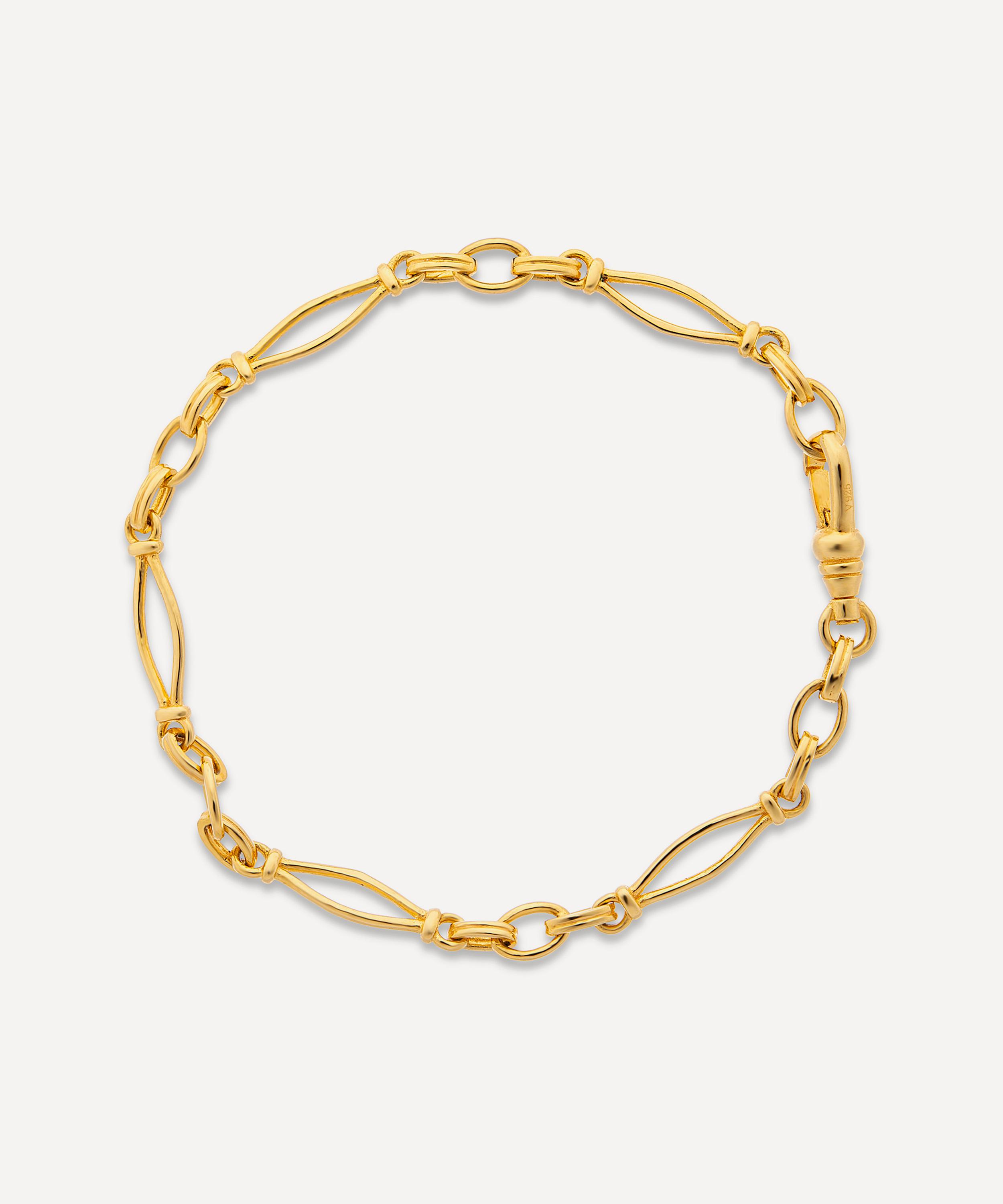 Laura Vann - 18ct Gold-Plated Vintage Link Chain Bracelet image number 0