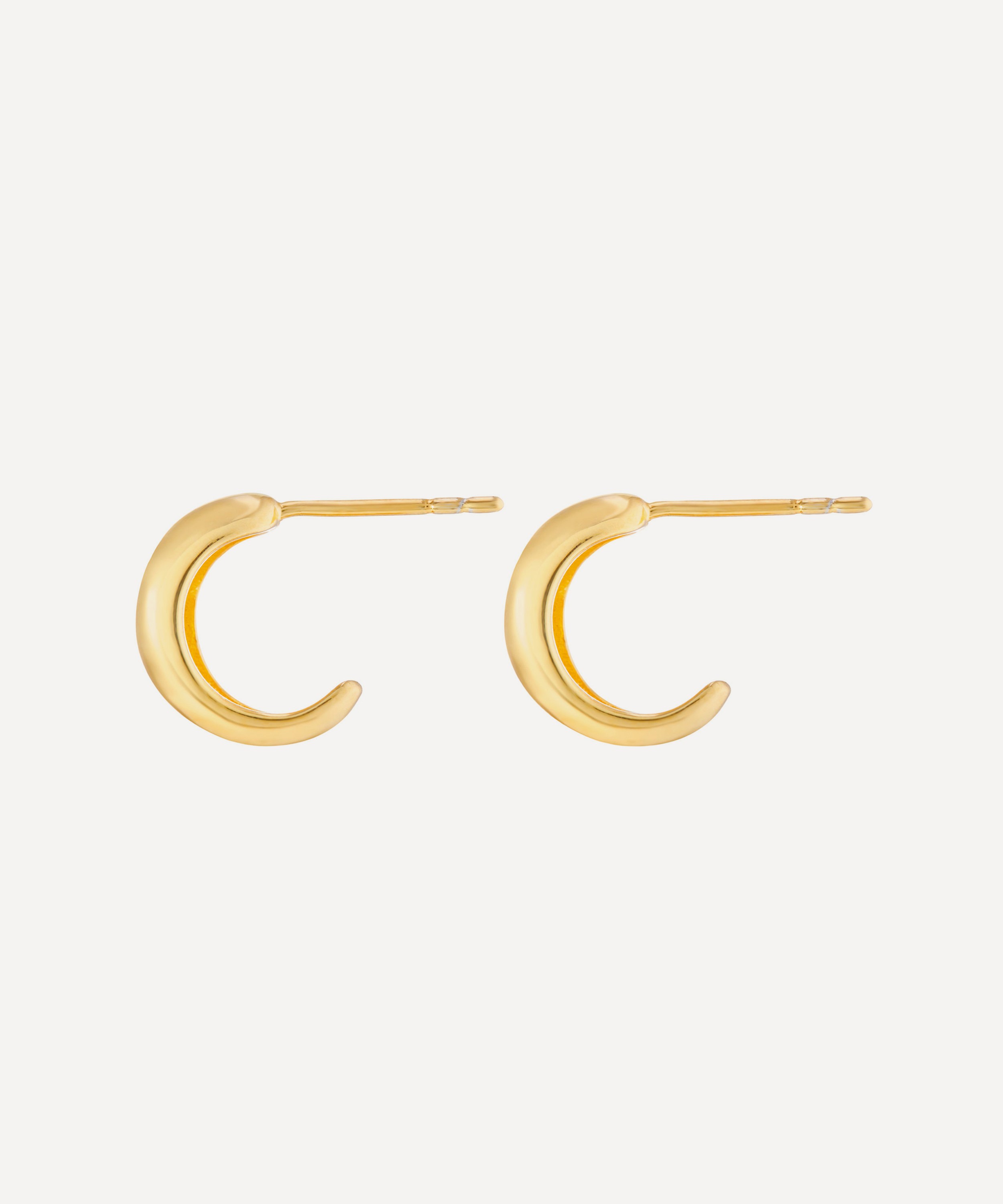 V by Laura Vann - 18ct Gold-Plated Tina Mini Chubby Hoop Earrings image number 1