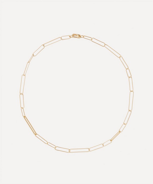 Otiumberg - 14ct Gold Plated Vermeil Silver Paperclip Chain Necklace image number null