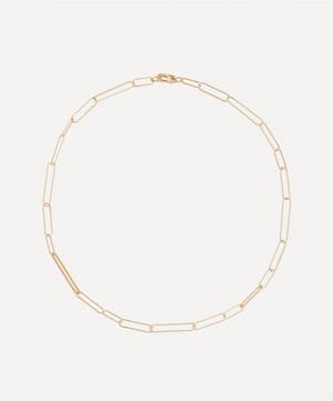 Otiumberg - 14ct Gold Plated Vermeil Silver Paperclip Chain Necklace image number 0