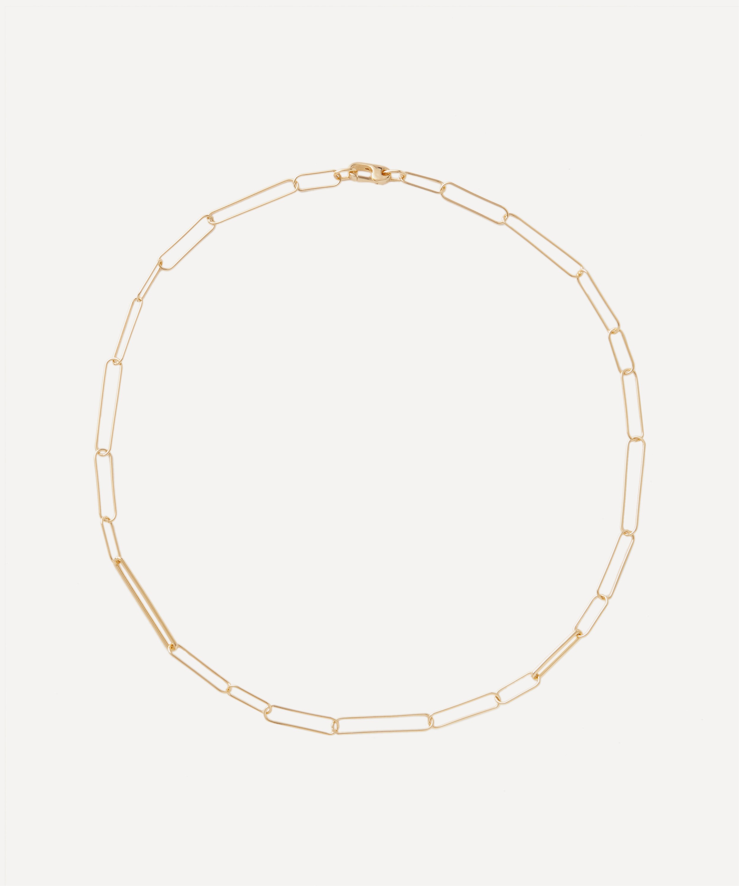 Otiumberg - 14ct Gold Plated Vermeil Silver Paperclip Chain Necklace image number 0