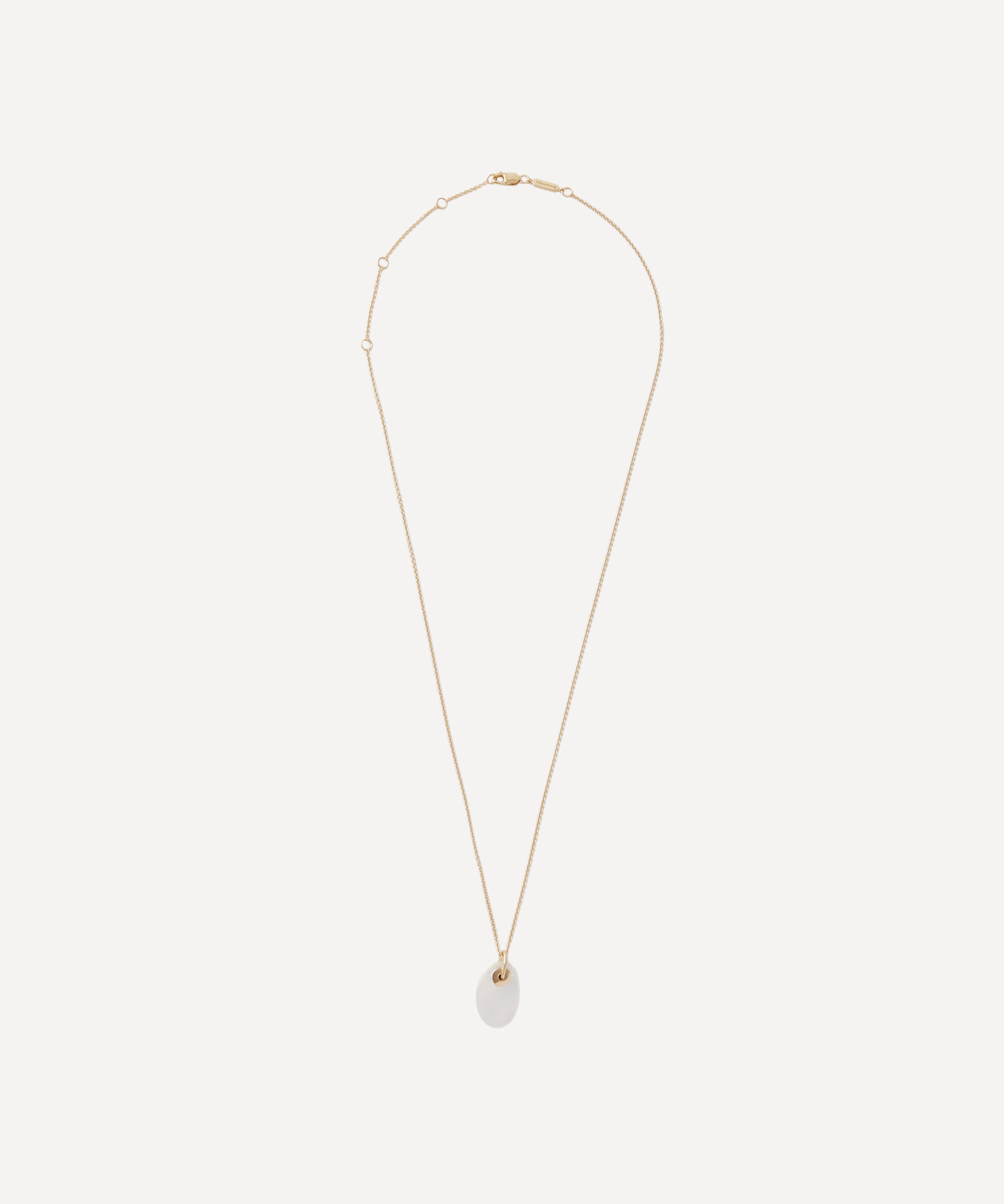 Otiumberg - 14ct Gold Plated Vermeil Silver Moonstone Necklace image number 1