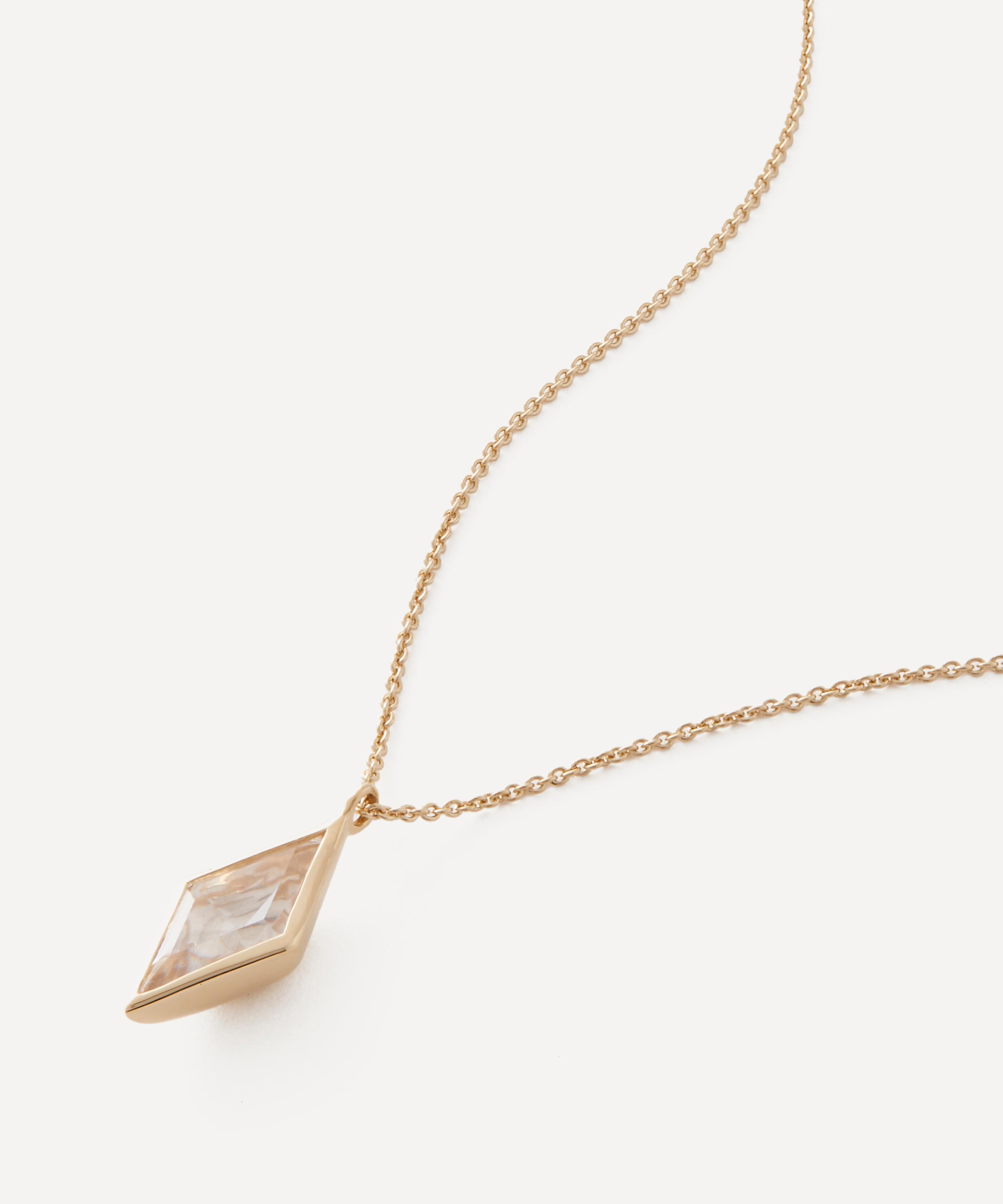 Otiumberg - 14ct Gold Plated Vermeil Silver Kite Quartz Necklace image number 0