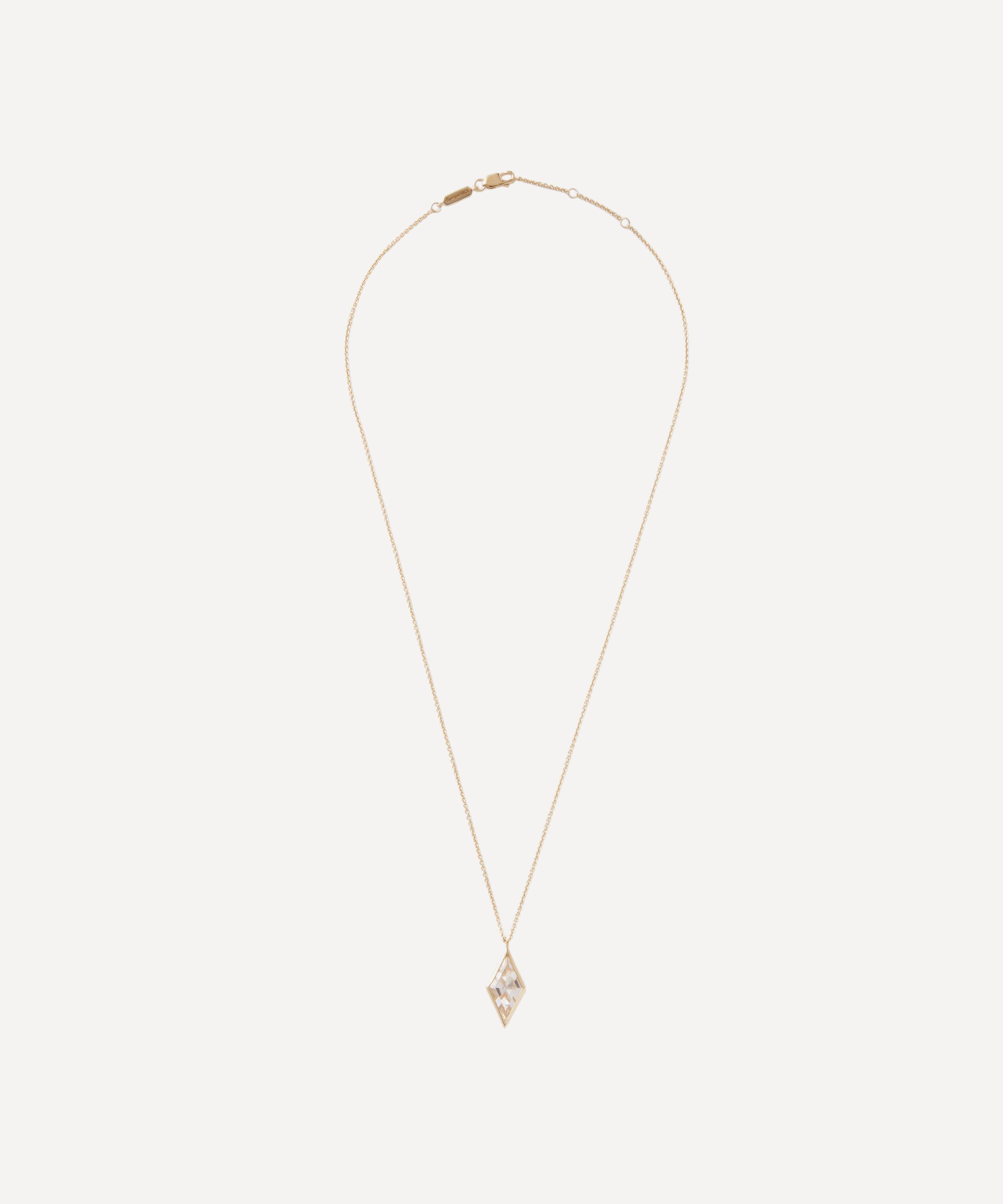 Otiumberg - 14ct Gold Plated Vermeil Silver Kite Quartz Necklace image number 1
