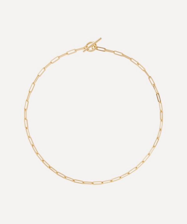 Otiumberg - 14ct Gold Plated Vermeil Silver Long Love Link Necklace image number null