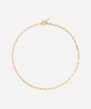 Otiumberg - 14ct Gold Plated Vermeil Silver Long Love Link Necklace image number 0