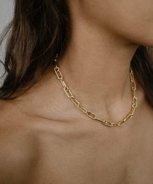 Otiumberg - 14ct Gold Plated Vermeil Silver Signature Arena Chain Necklace image number 1