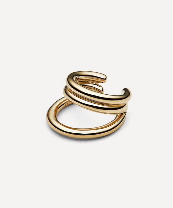 Otiumberg - 14ct Gold Plated Vermeil Silver Concero Ear Cuff image number null
