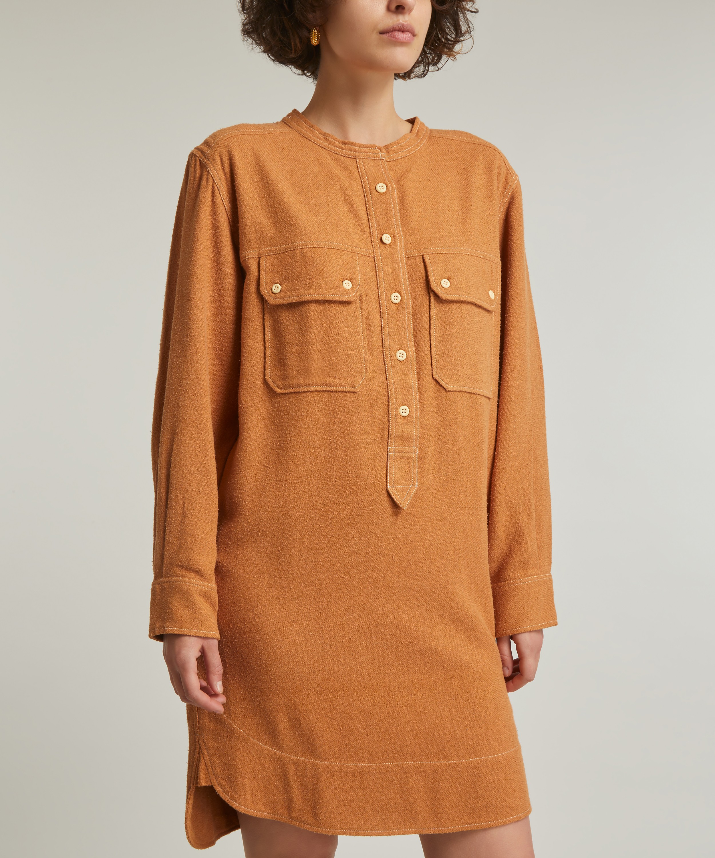 Isabel Marant Étoile - Venoya Woven Silk Mini-Dress image number 2