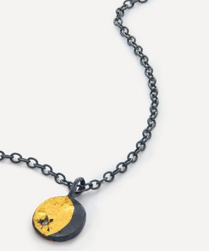 Acanthus Mixed Metal Tiny Lunal Coin Pendant Necklace | Liberty