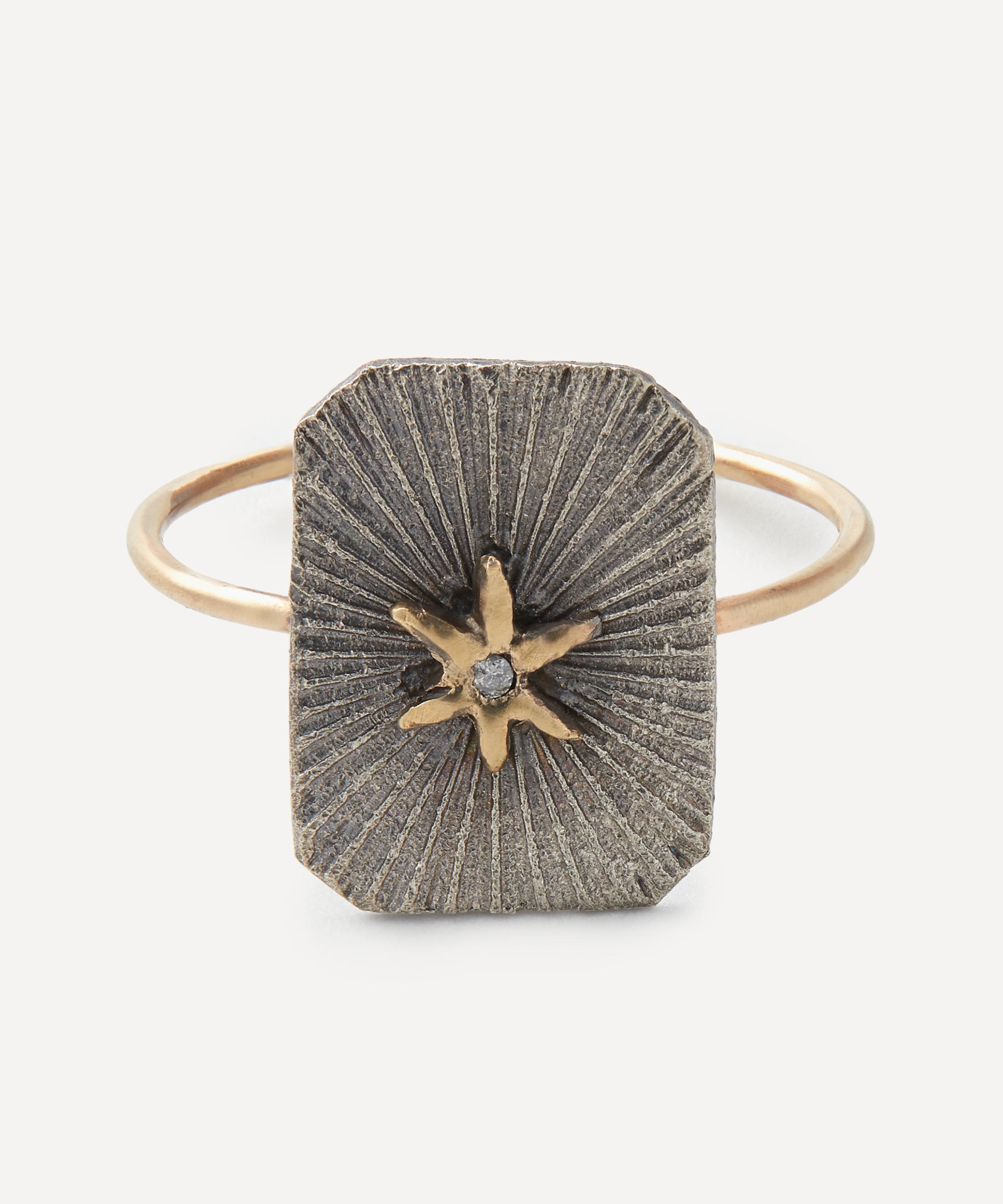 Acanthus - Mixed Metal North Star Aura Tag Amulet Ring