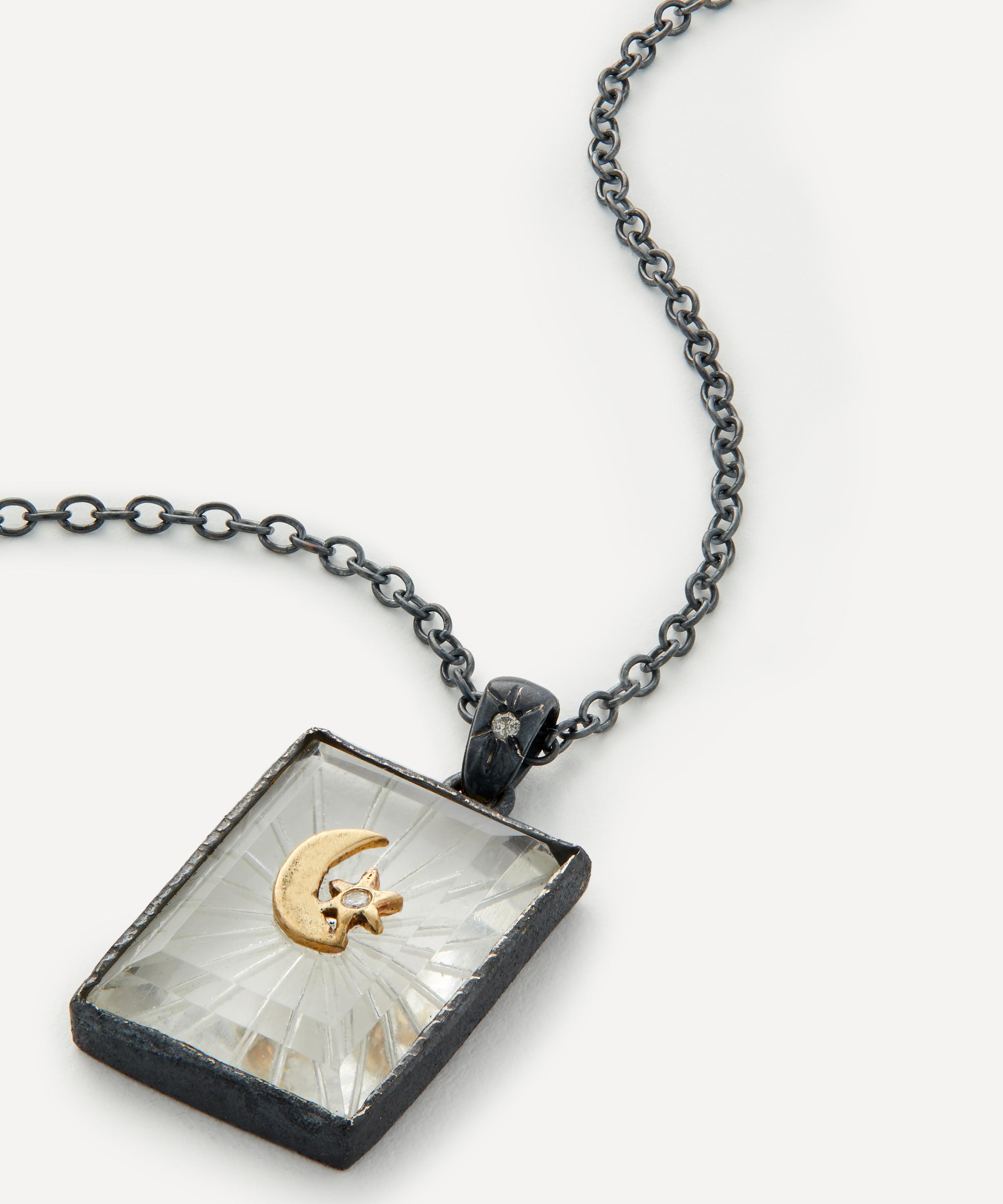Acanthus - Mixed Metal Small Tag Amulet Pendant Necklace image number 0
