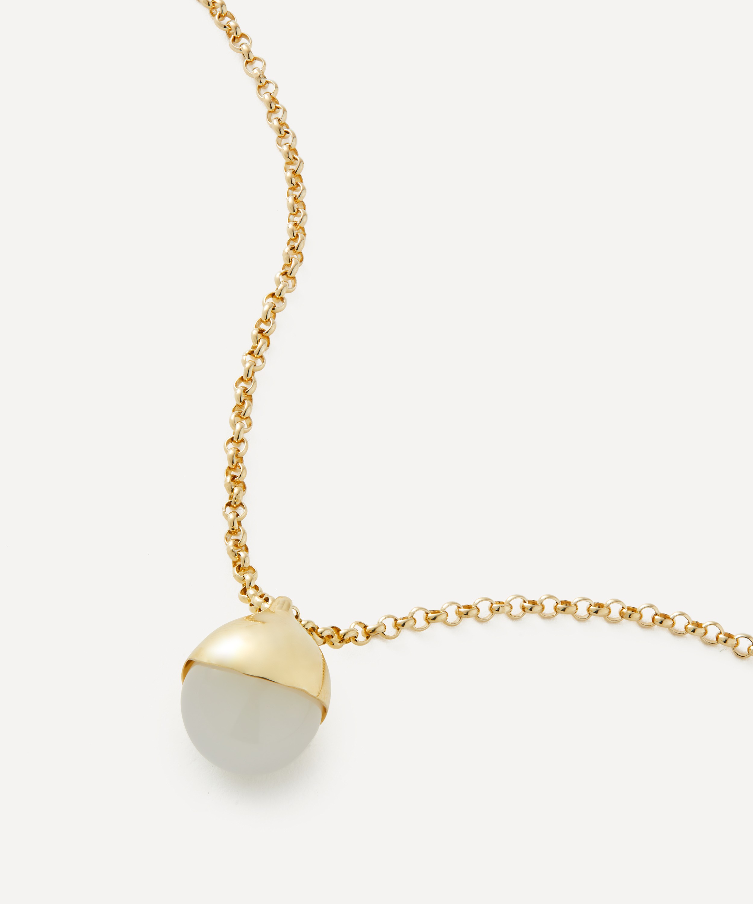 Annika Inez - 14ct Gold-Plated Rolling Stone Quartz Pendant Necklace image number 0