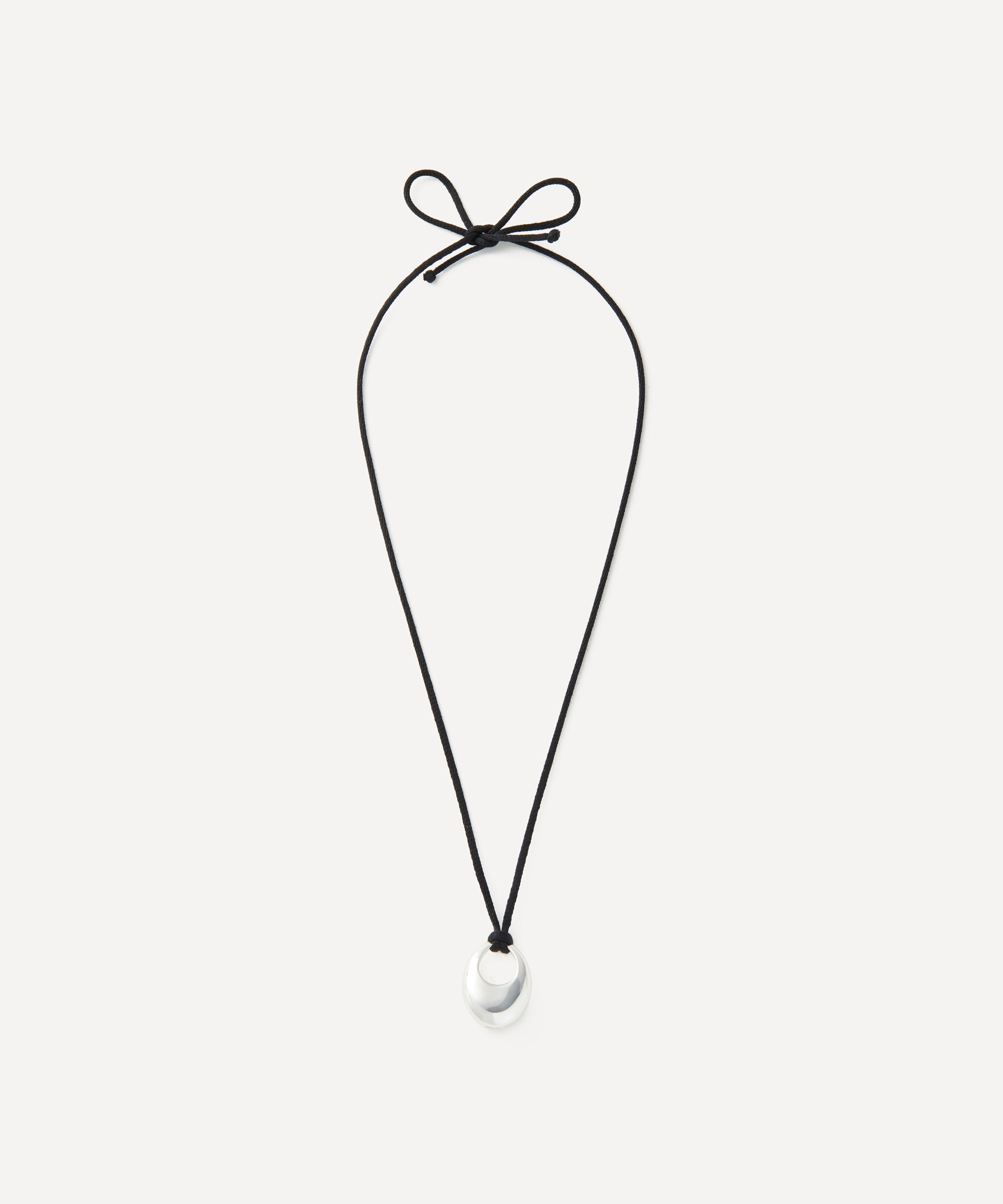 Annika Inez - Sterling Silver Sloping Pendant Necklace image number 1
