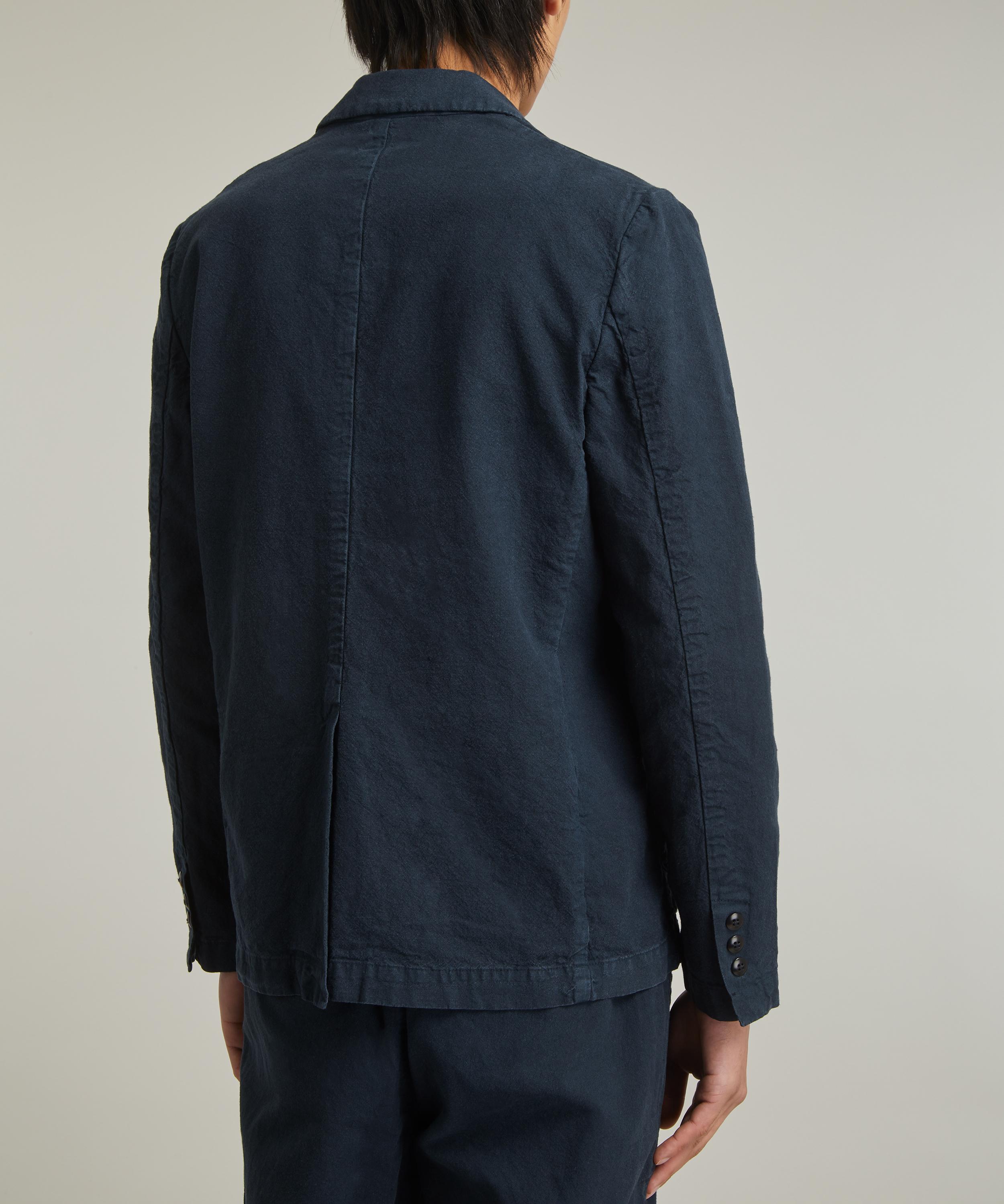 Folk - Navy Cotton Linen Blazer image number 3